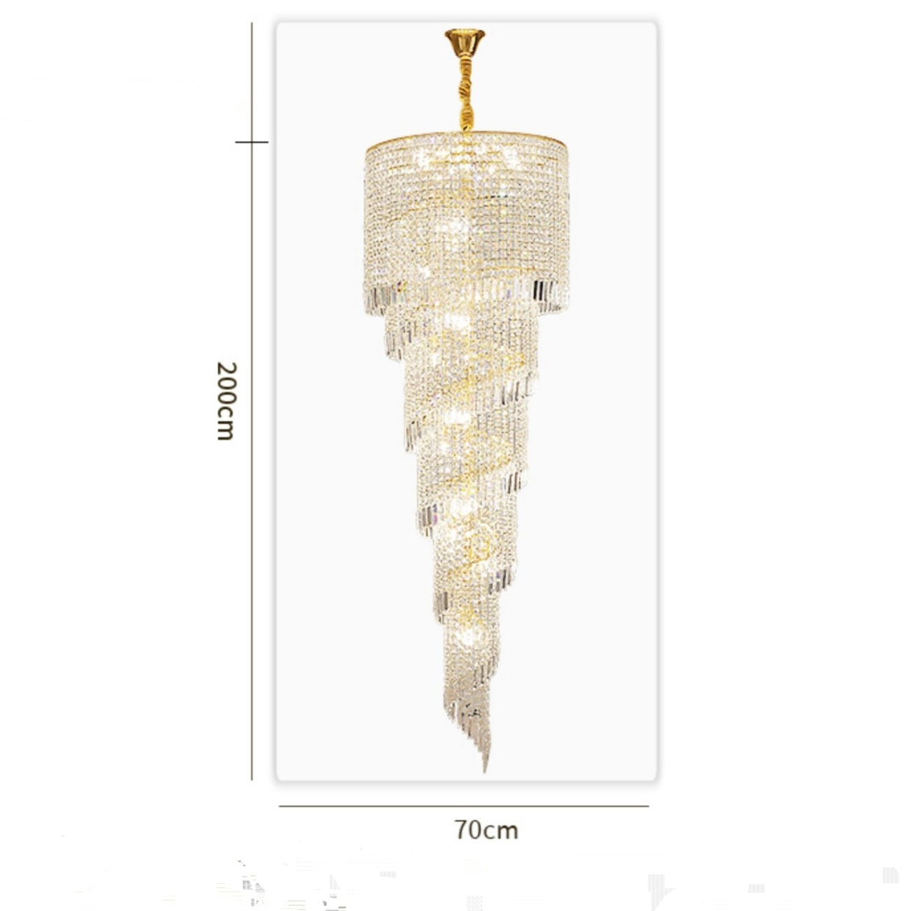 Lamer Lighting Grand Lumina Round Crystal Chandelier - Background Shot