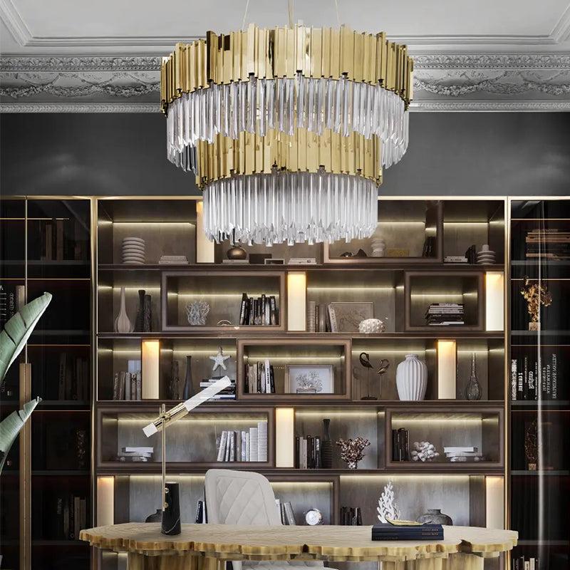 Empire Decorative 2-tier Round Chandelier - lamerlighting