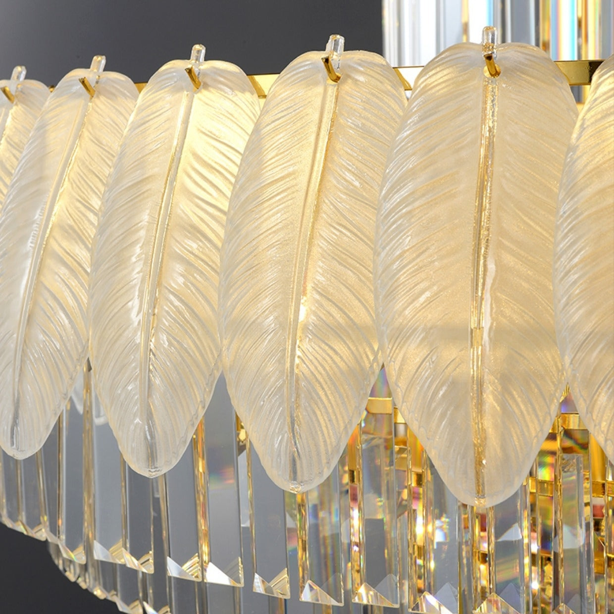 Lamer Lighting Grand Plume Crystal Foyer Chandelier - Background Shot