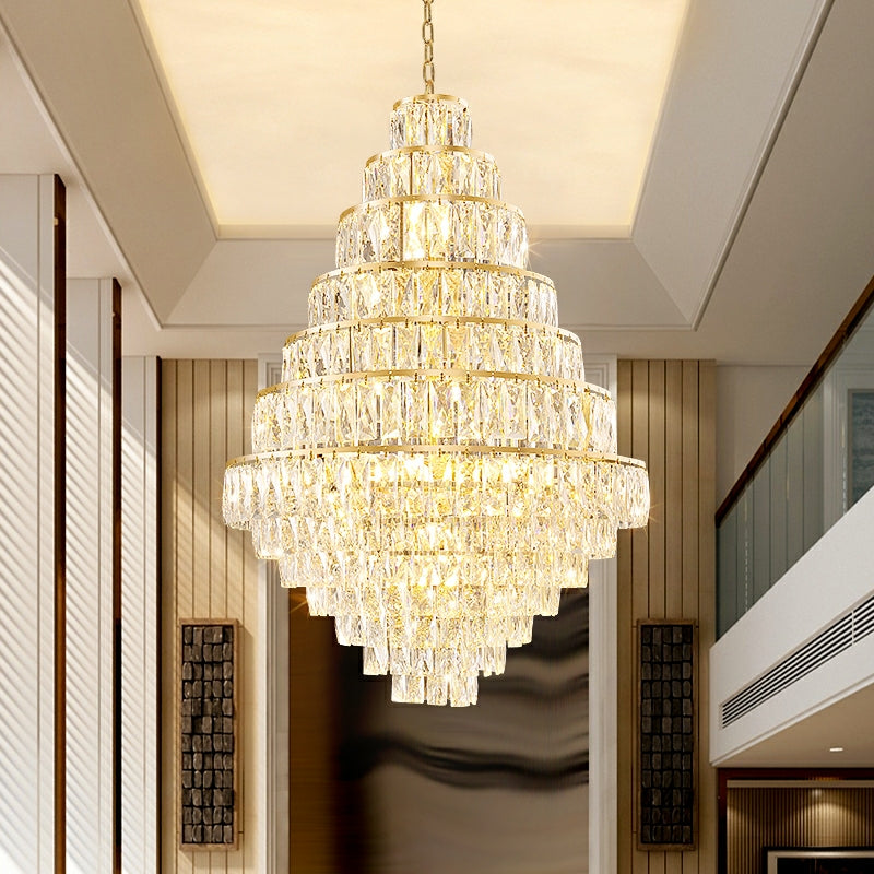 Lamer Lighting Grand Radiance Round Crystal Chandelier - American ballroom or formal entertaining space