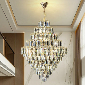Lamer Lighting Grand Lumina K9 Crystal Chandelier - grand American estate foyer