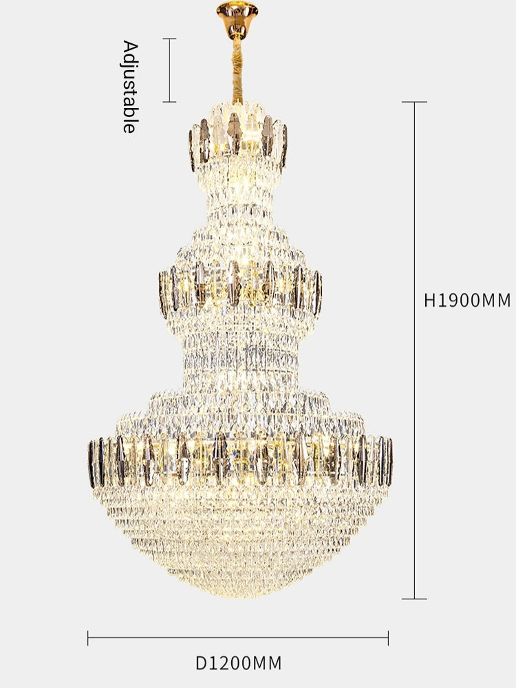 Lamer Lighting Grand Radiance Round Crystal Chandelier - Background Shot