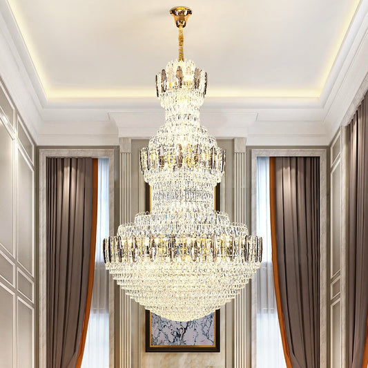 Lamer Lighting Grand Radiance Round Crystal Chandelier - American ballroom or formal entertaining space
