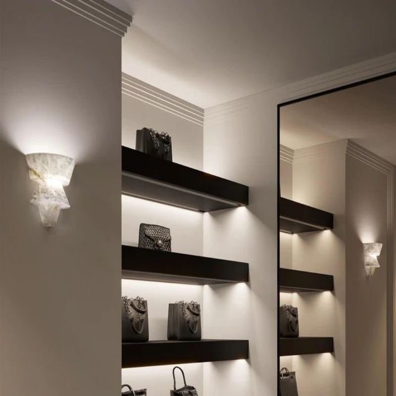 Alabaster Wall Sconce 9”