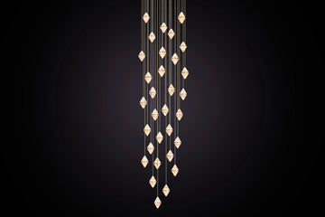 Gem Circular Cluster Alabaster Chandelier 30