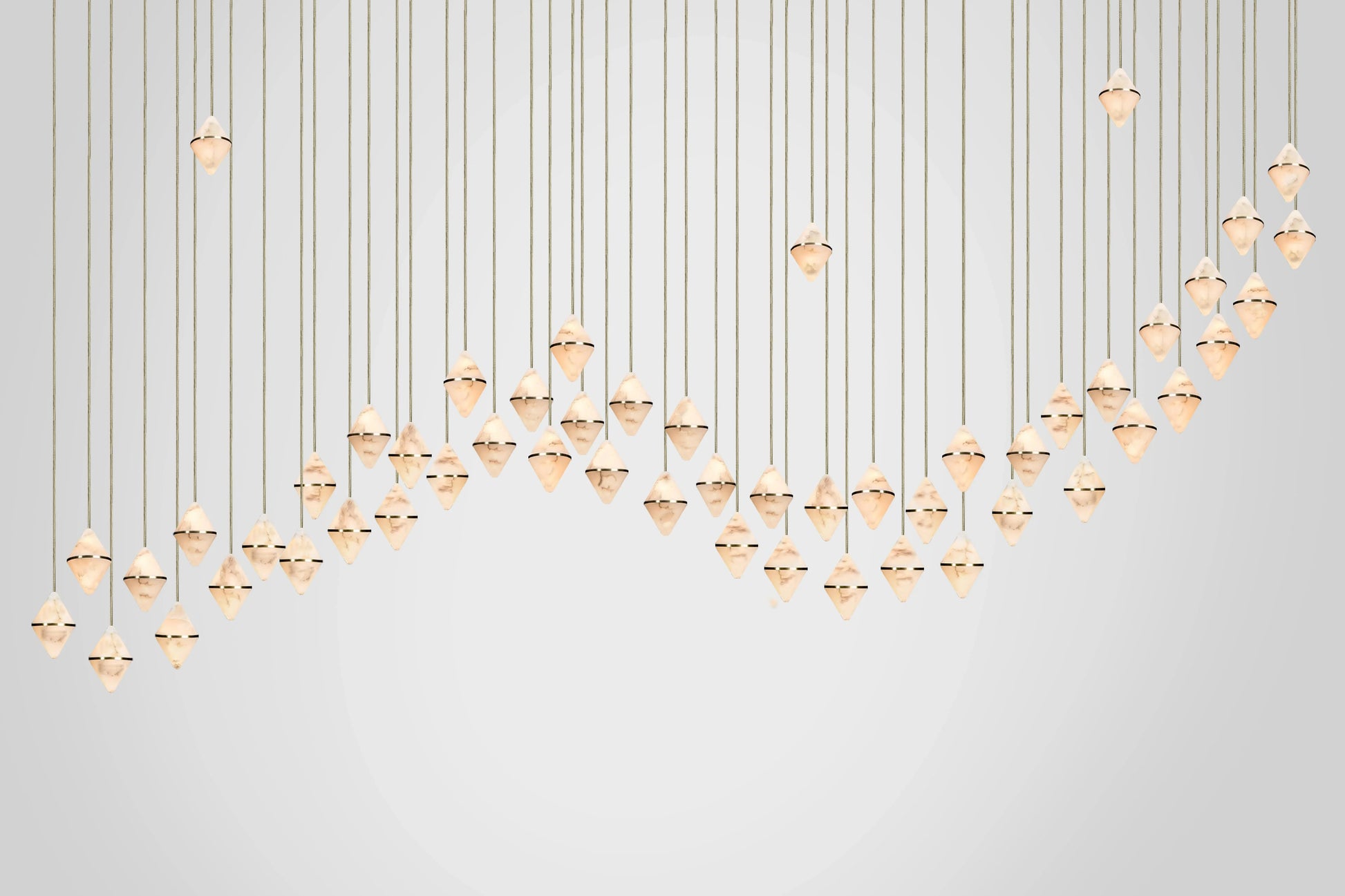 Gem Wave Alabaster Chandelier 48
