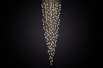 Gem Conical Cluster  Alabaster Chandelier 150 Lights