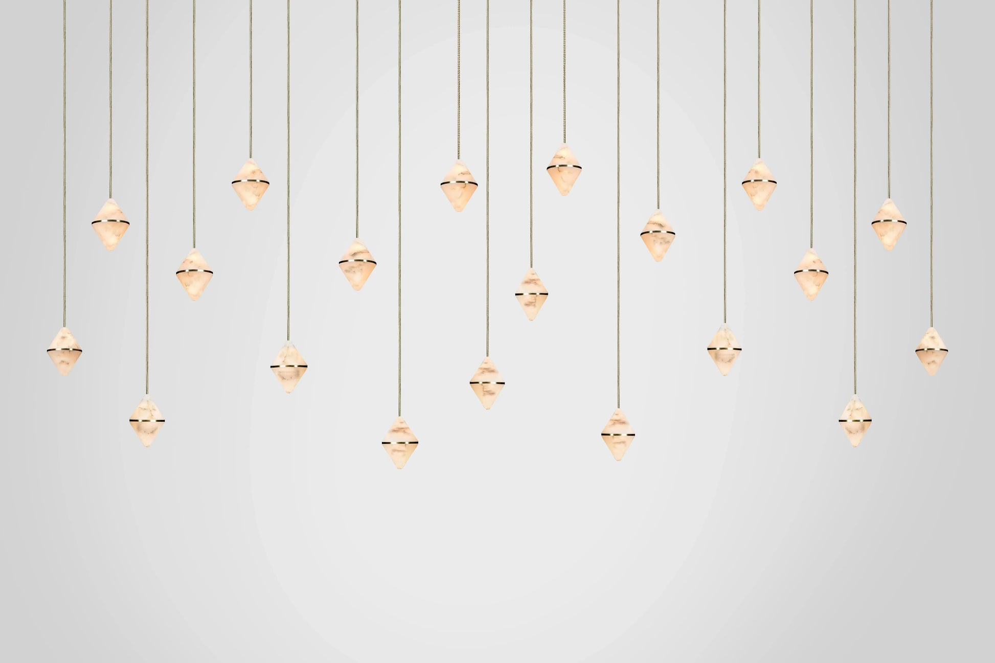 Gem Rectangular Alabaster Chandelier 20
