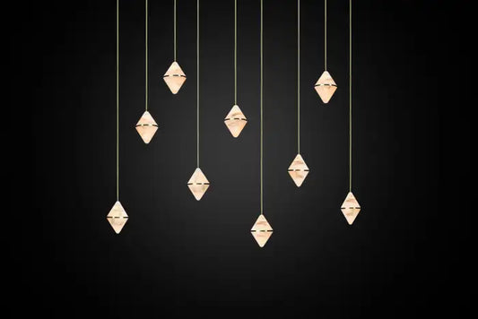 Gem Rectangular Alabaster Chandelier 9