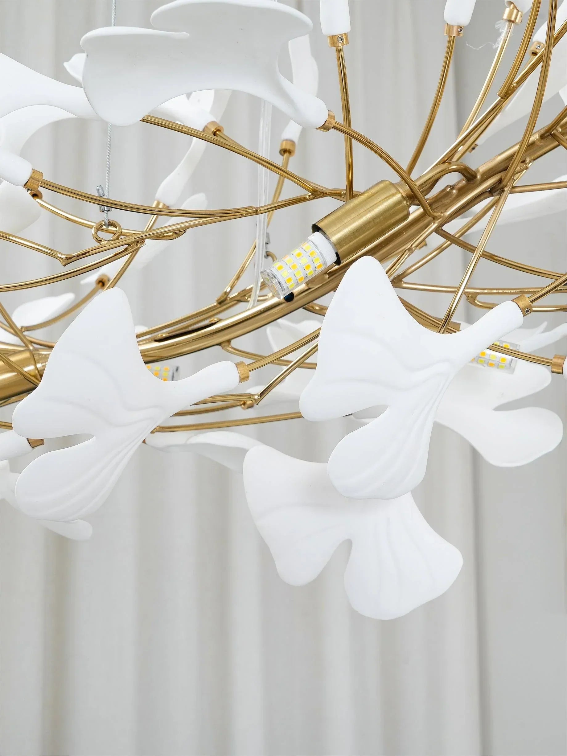 Ceramic Gingko Chandelier B - lamerlighting