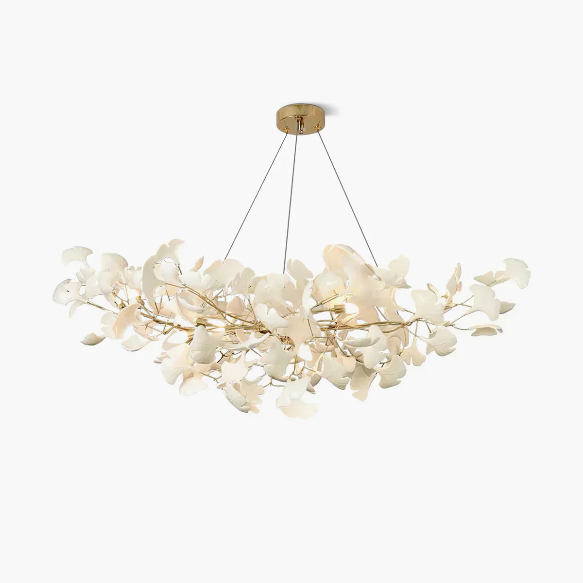 Ceramic Gingko Chandelier B - lamerlighting