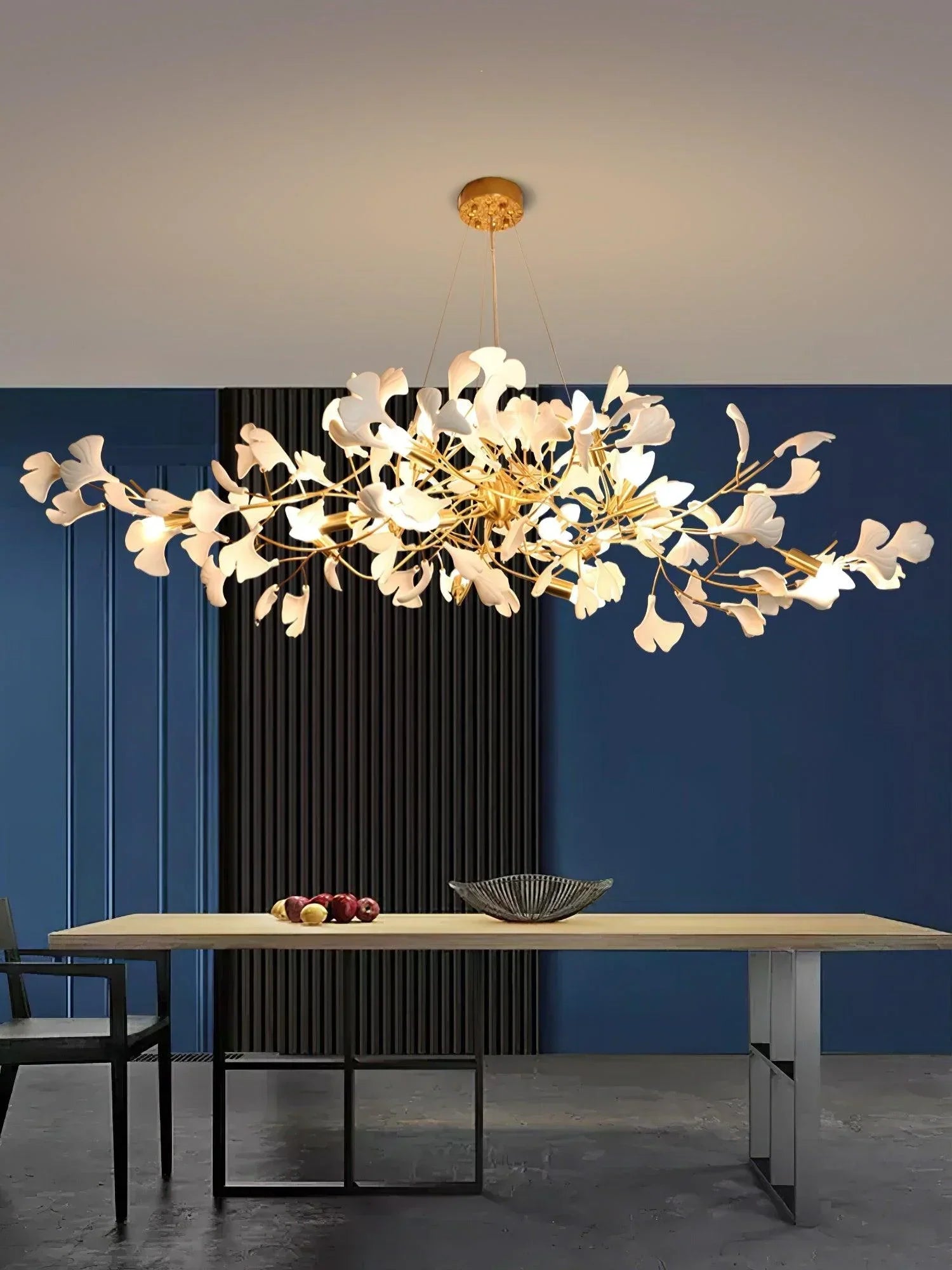 Ceramic Gingko Chandelier B - lamerlighting