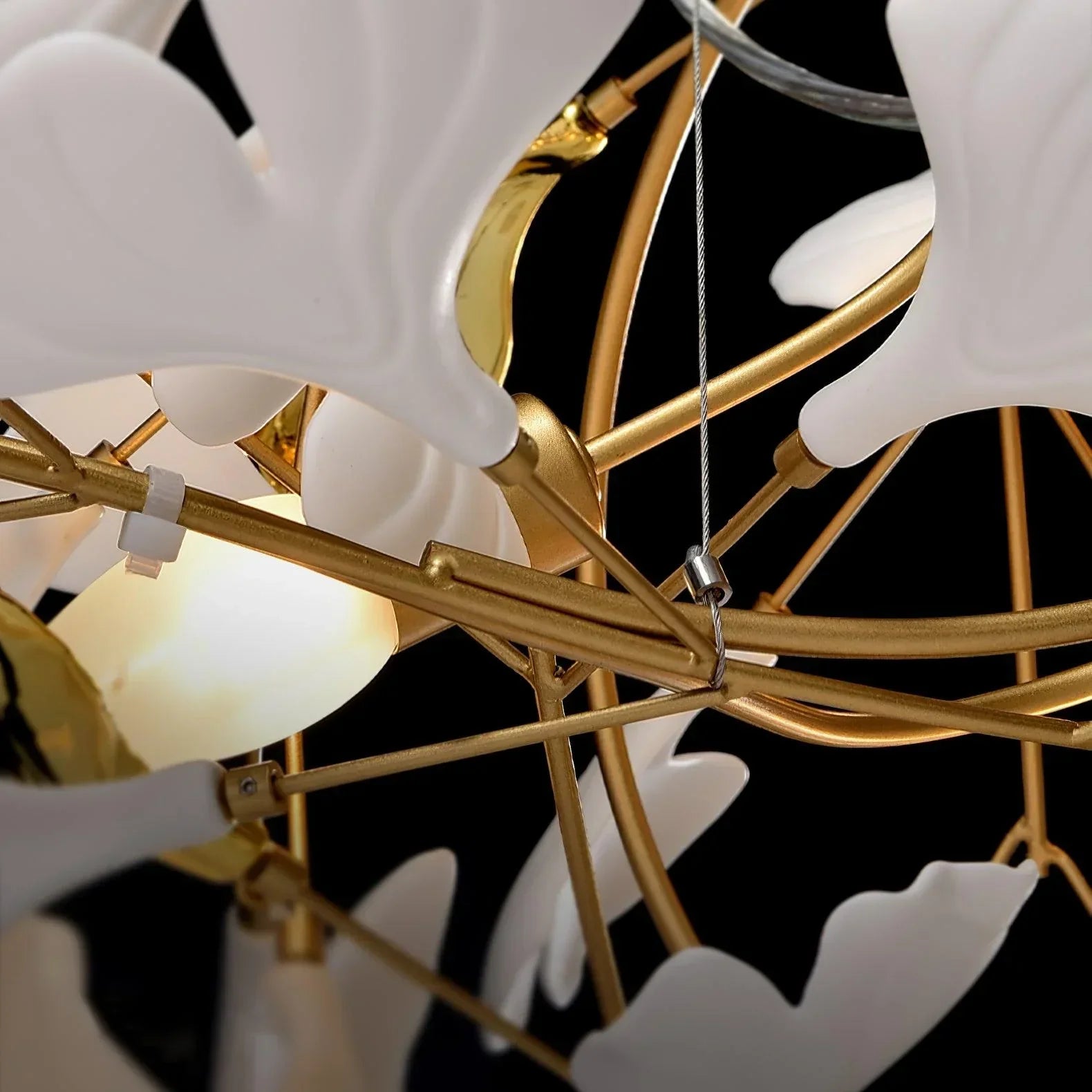 Ceramic Gingko Chandelier B - lamerlighting