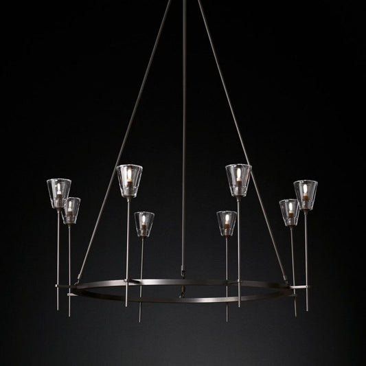 Glass Torch Round Chandelier 46