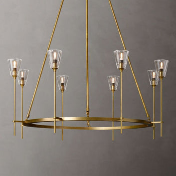 Glass Torch Round Chandelier 46