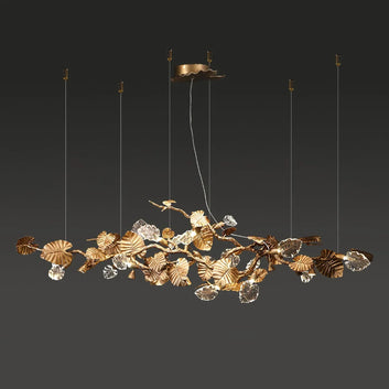 Gold Leaf Branch Chandelier