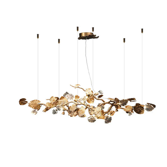 Gold Leaf Branch Chandelier