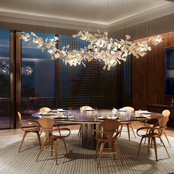 lamerlighting Leaves Combination Gingko Ceramics Chandelier