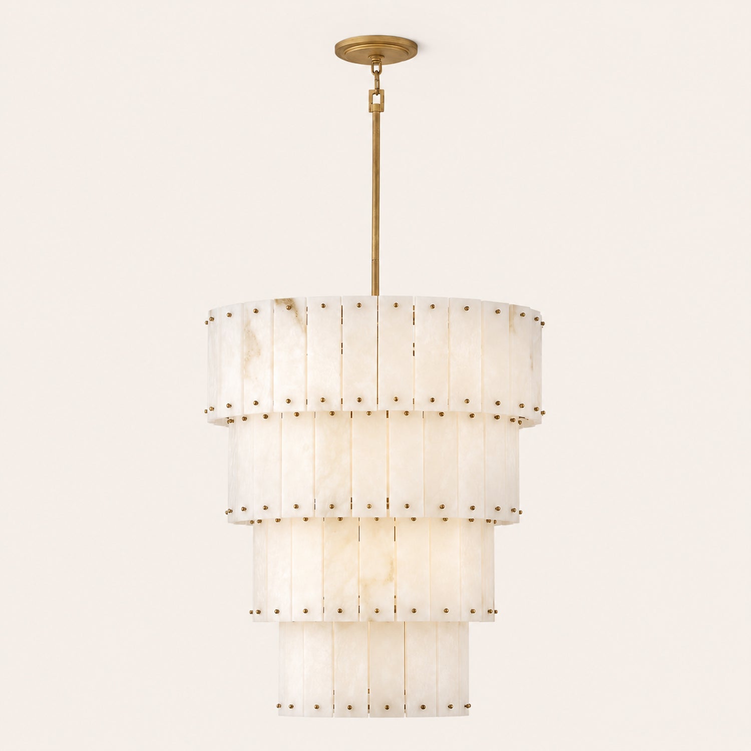 Simona Alabaster Round 4-Tier Chandelier