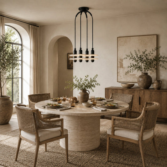 Median Alabaster Mono 4 Pendants
