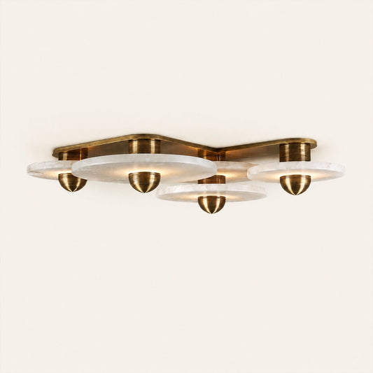 Median Alabaster Flush mount - 4 Surface