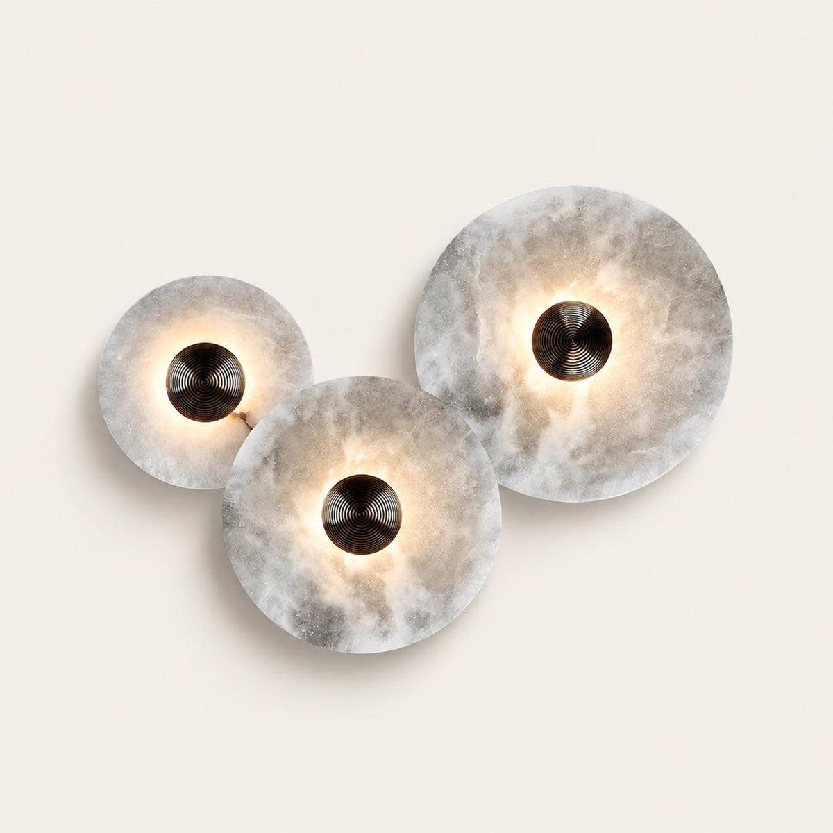 Median Alabaster Flush mount - 3 Surface