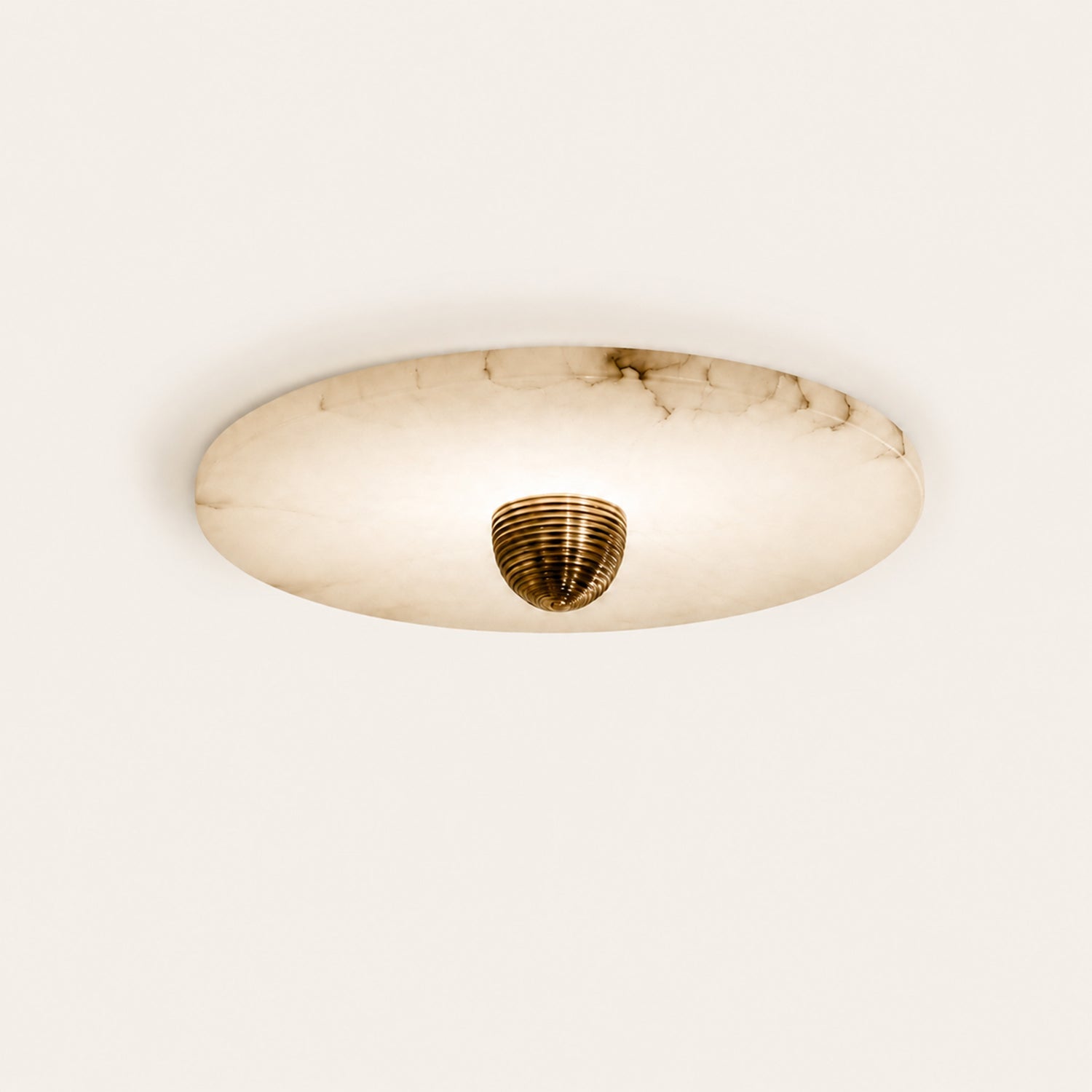 Median Alabaster Flush mount Wall Sconce