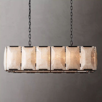 Harson Calcite Rectangular Chandelier 42