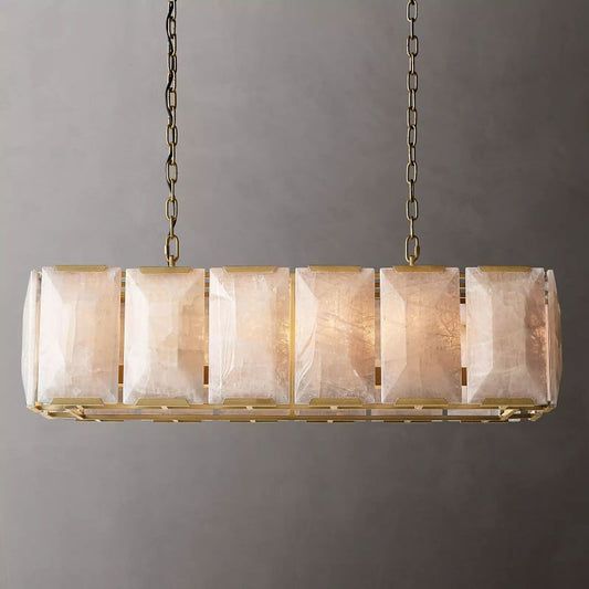 Harson Calcite Rectangular Chandelier 42