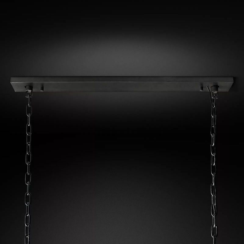 Harson Calcite Rectangular Chandelier 54" - lamerlighting