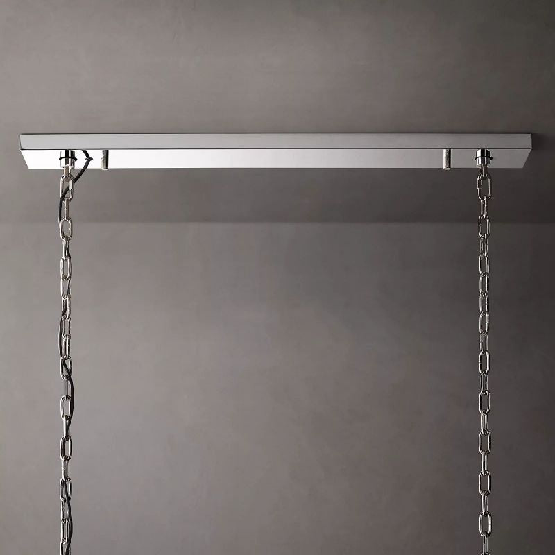 Harson Calcite Rectangular Chandelier 54" - lamerlighting