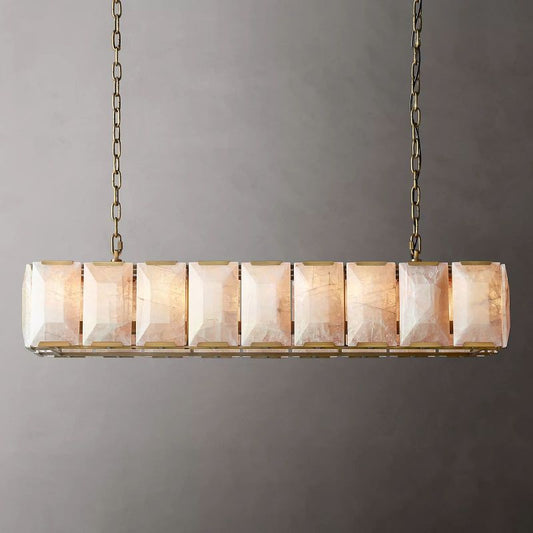 Harson Calcite Rectangular Chandelier 62