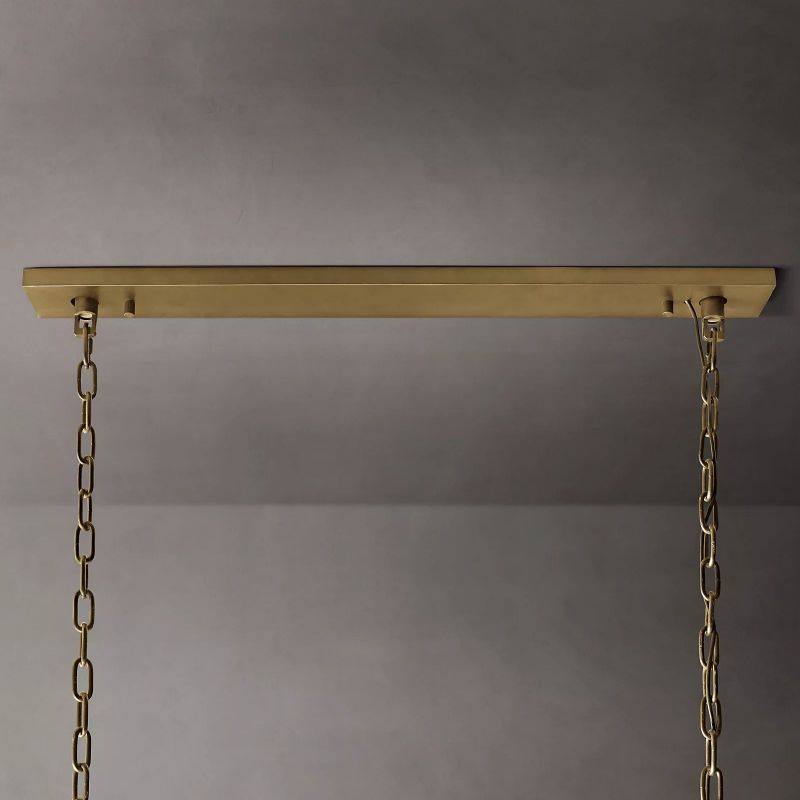Harson Crystal Rectangular Chandelier 62" - lamerlighting