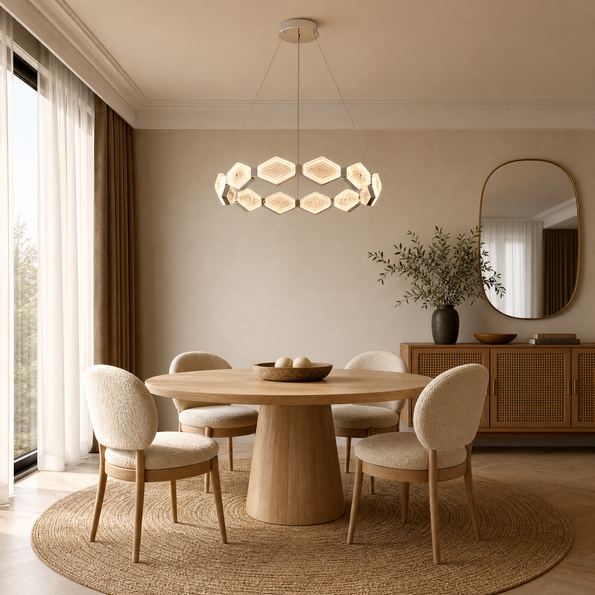 Hexon Foyer Chandelier Contemporary