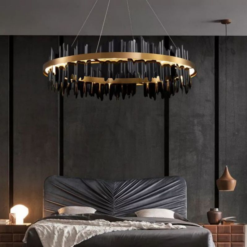 Hill Modern Sculpture Round Chandelier - lamerlighting