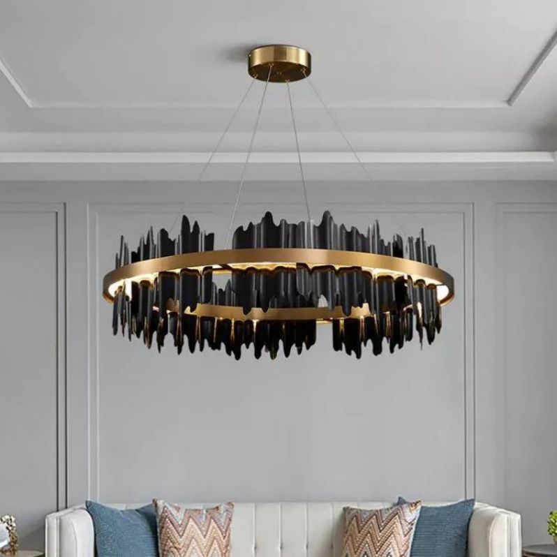 Hill Modern Sculpture Round Chandelier - lamerlighting