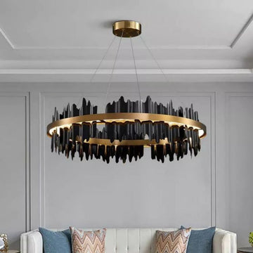 Hill Modern Sculpture Round Chandelier - lamerlighting