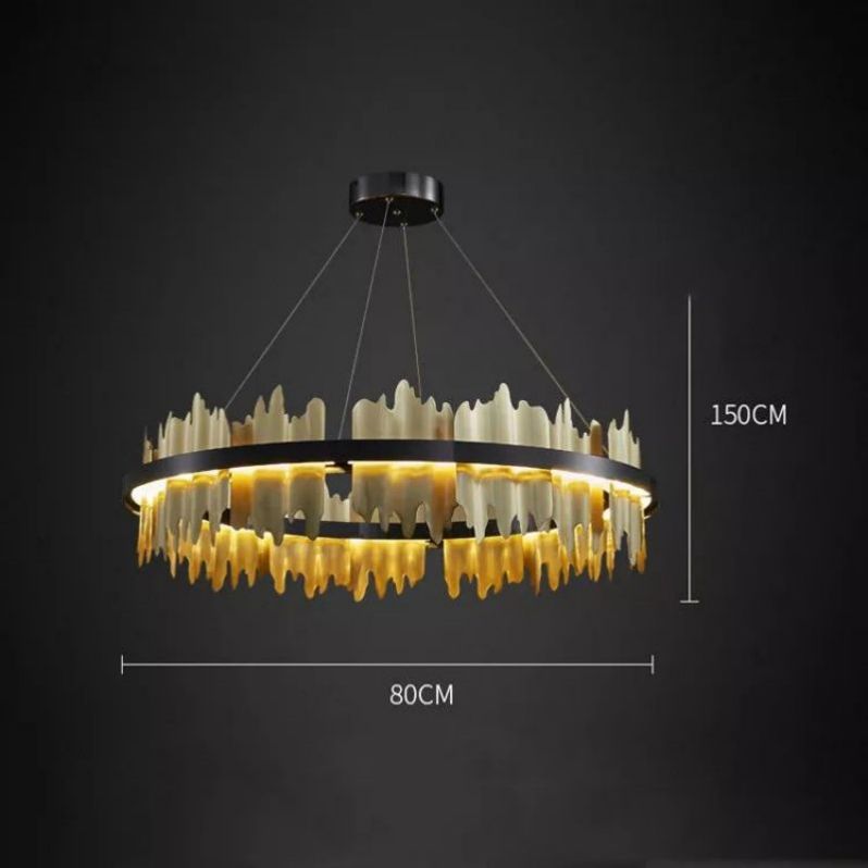 Hill Modern Sculpture Round Chandelier - lamerlighting
