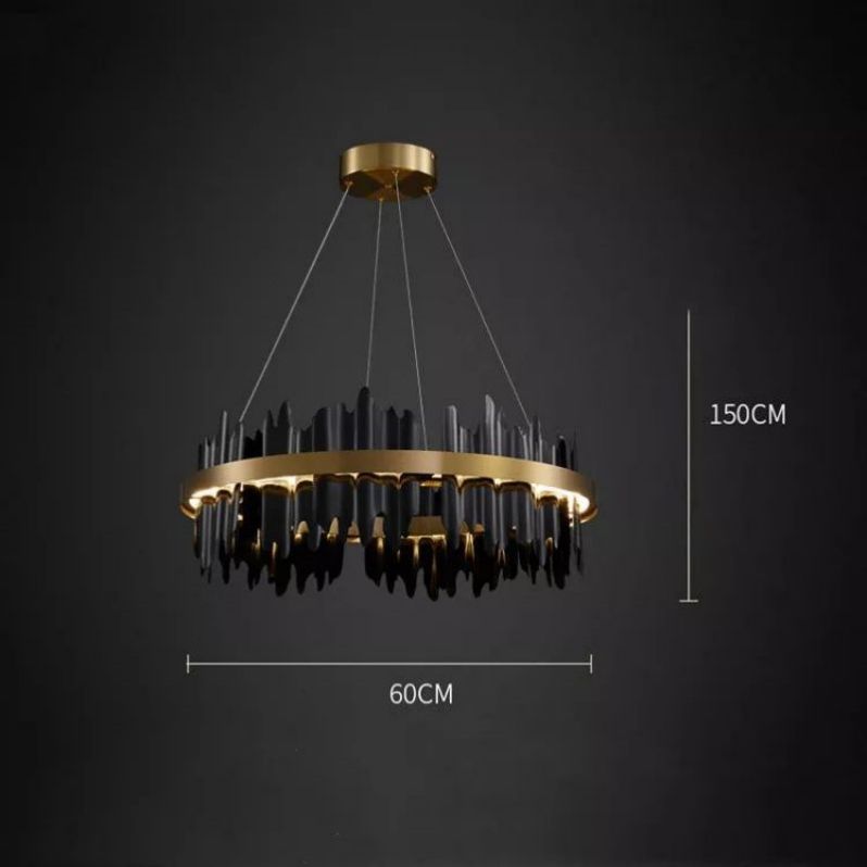 Hill Modern Sculpture Round Chandelier - lamerlighting
