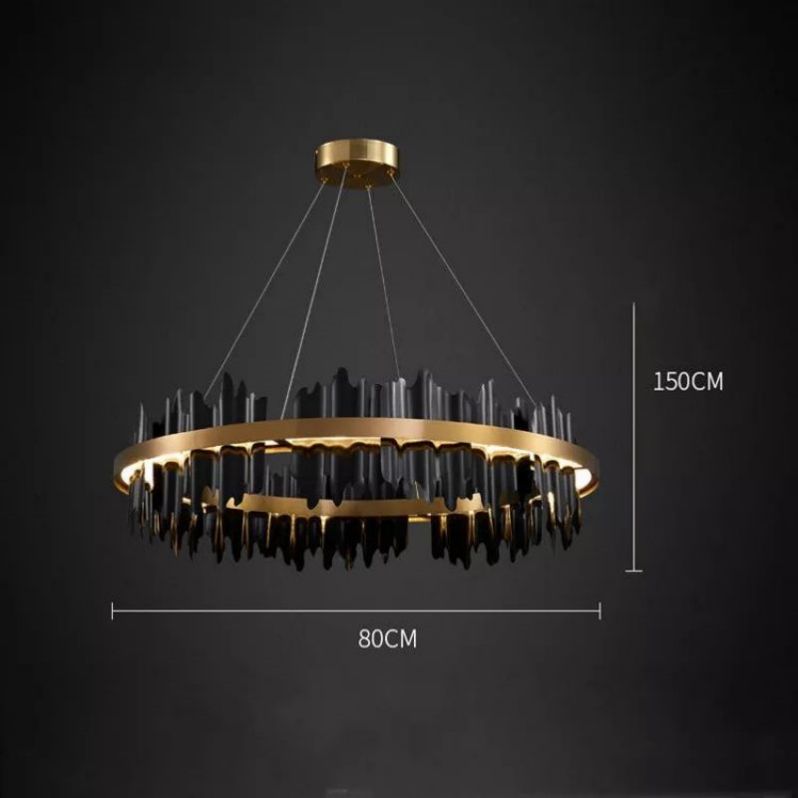 Hill Modern Sculpture Round Chandelier - lamerlighting