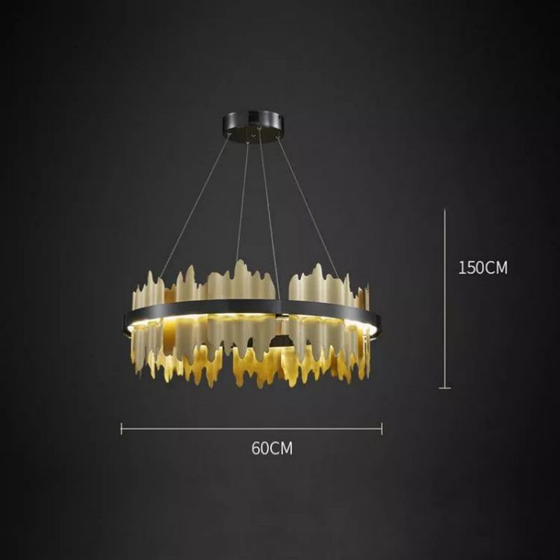 Hill Modern Sculpture Round Chandelier - lamerlighting