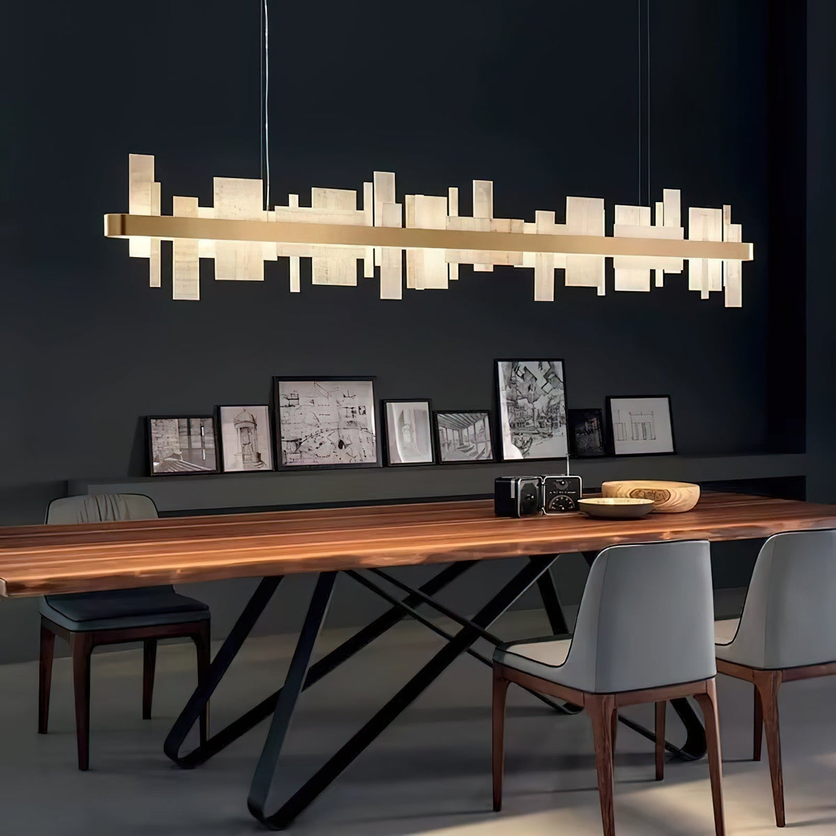 Honice LED Alabaster Chandelier