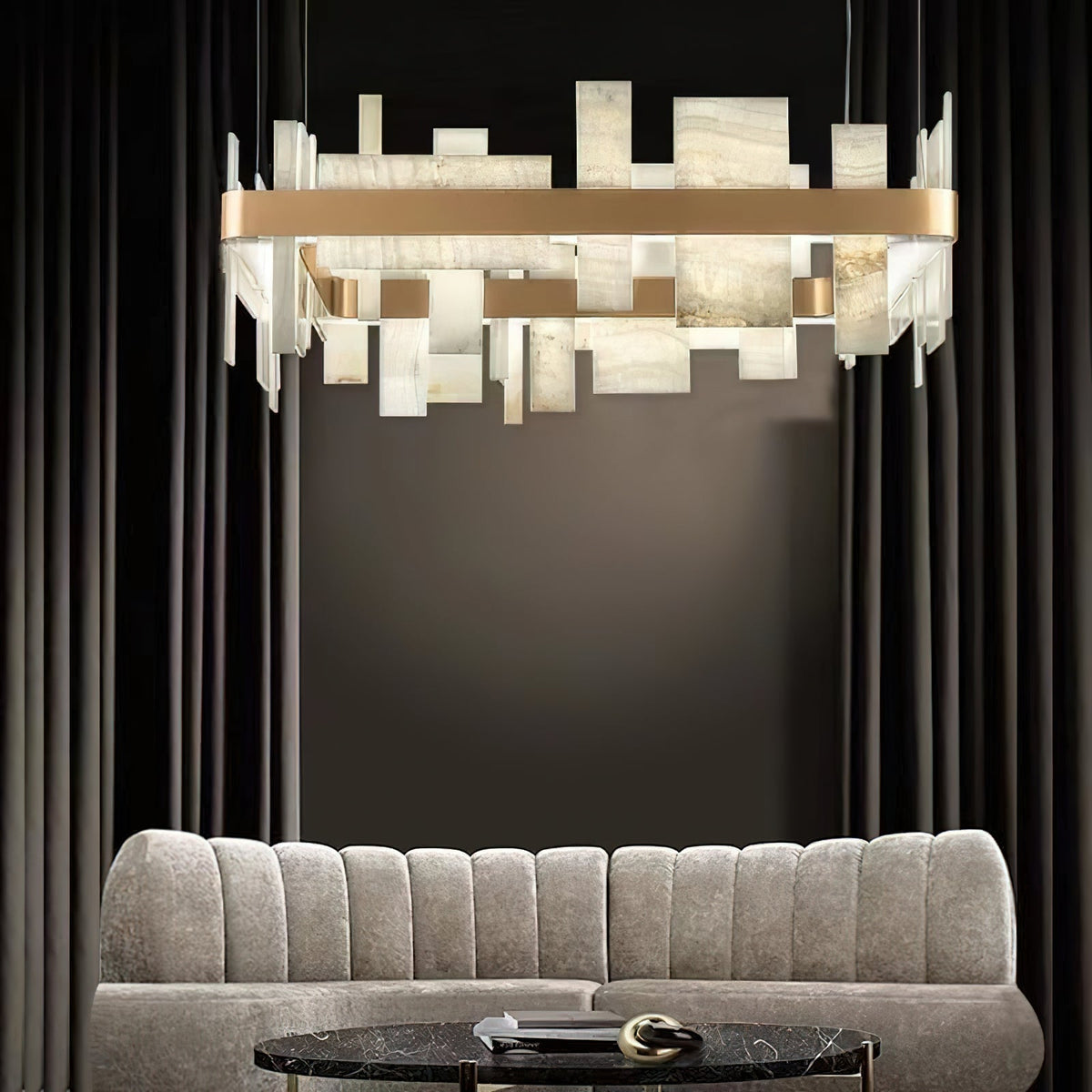 Honice LED Alabaster Chandelier