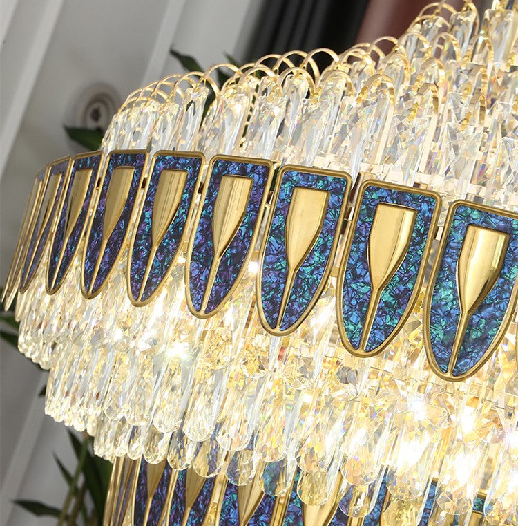 Lamer Lighting Grand Empire Tiered Crystal Chandelier - Background Shot