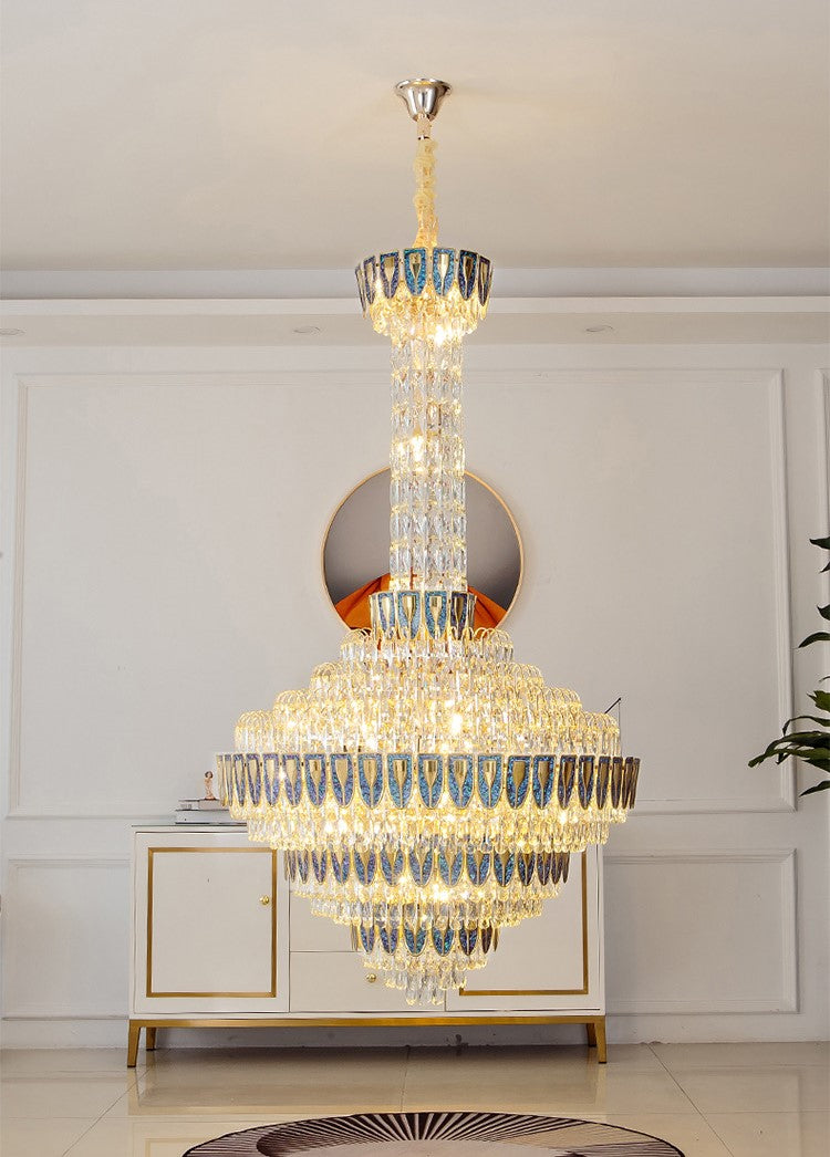 Lamer Lighting Grand Empire Tiered Crystal Chandelier - Background Shot
