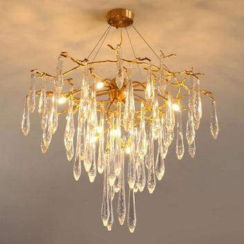 Icicle Crystal Luxury Branch Chandelier