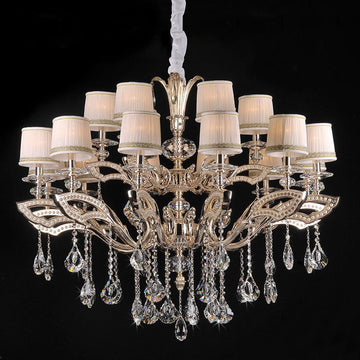 Maria Crystal Classic Chandelier 44" 18 Lights - Merlin Lamps