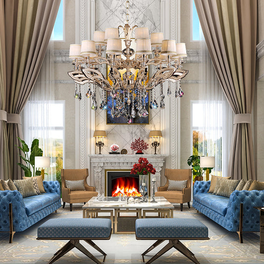 Maria Crystal Classic Chandelier 44" 18 Lights - Merlin Lamps