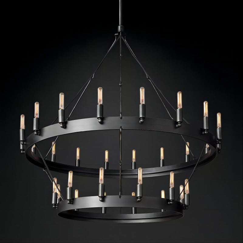 Camino Vintage Filament 2-tier Chandelier - lamerlighting