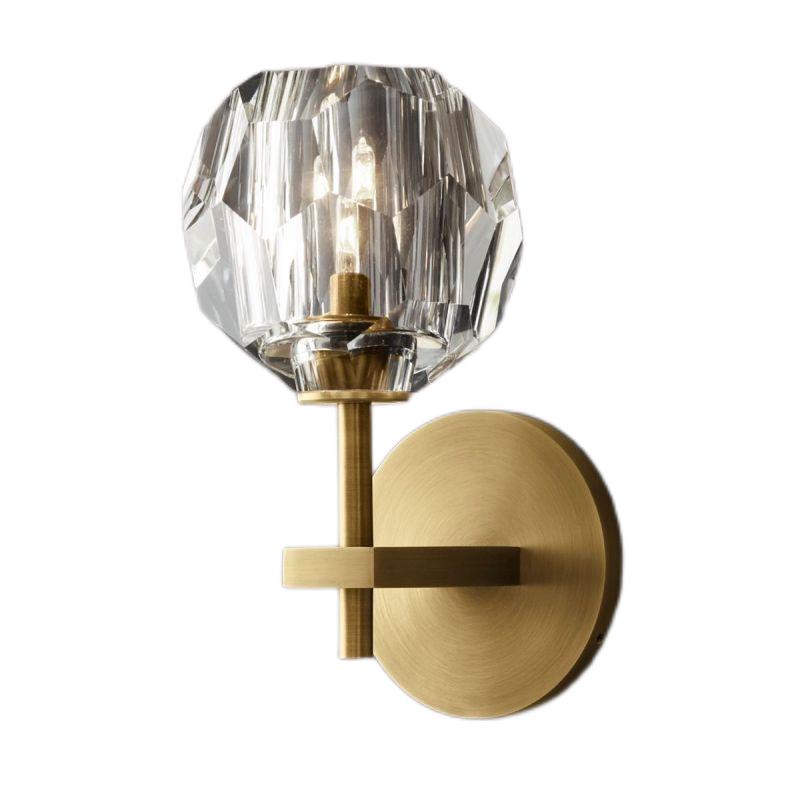 Kristal Clear Glass Short Wall Sconce -  lamerlighting